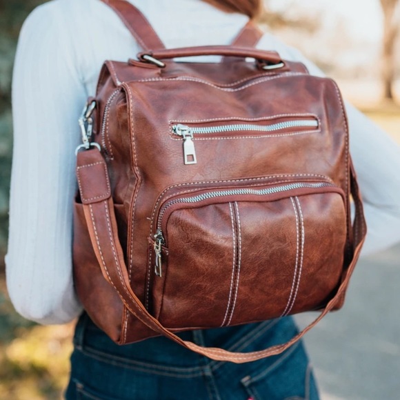 Handbags - Brand NEW Ty Convertible Backpack in CAMEL🤎